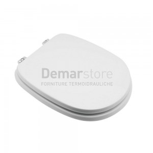 Sedile WC per Vaso in Ceramica | Forma 6 | Cerniere Tipo A |  Lungh. 40-45 cm | Largh. 34,5 cm