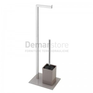 Piantana Colonna Porta Scopino | Mod. Base Vetro | Tortora