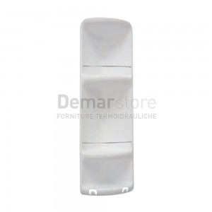 Angoliera Doccia CAESAR a 3 Ripiani in PVC Bianca