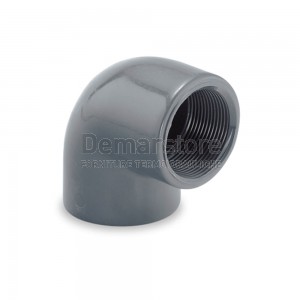 Gomito in PVC-U | PN16 | 90° | Filettato FF | Diam. 2"