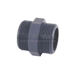 Nipplo in PVC-U | PN16 | Filettato MM |  Diam. 1"1/2