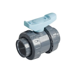 Valvola a Sfera in PVC | PN16 | con Bocchettoni | FF | Diam. 1"1/4