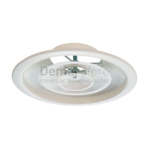 Diffusore Circolare Coni Regolabili | Bianco Ral 9010 | Attacco Diam.200