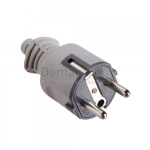 Spina Schuko Diritta 2 Poli + T | 16A | In Gomma