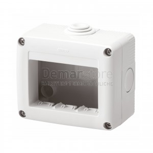 GW27003 | Contenitore a Parete GEWISS | System | IP40 | Grigio | 3 Posti