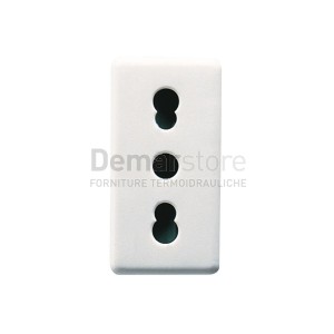 GW20203 | Presa Bipasso GEWISS | System | 10/16A | Bianco