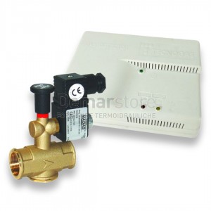 Kit Rilevatore Fughe Gas CD 98 + Elettrovalvola N.A. 1/2" | GPL