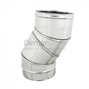 Curva Acciaio Inox | Aisi 304 | Mono Parete | Regolabile da 0° a 90° | Diam. 200