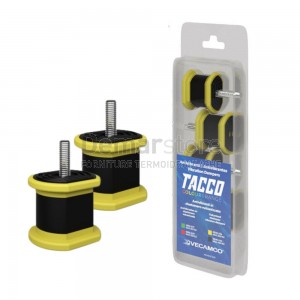 Set 4 Piedini Antivibranti | TACCO Colours | mm. 62x40 | 9898-038 | Max Kg 200 | Giallo