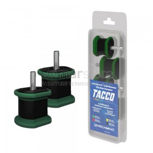 Set 4 Piedini Antivibranti | TACCO Colours | mm. 62x40 | 9898-037 | Max Kg 100 | Verde