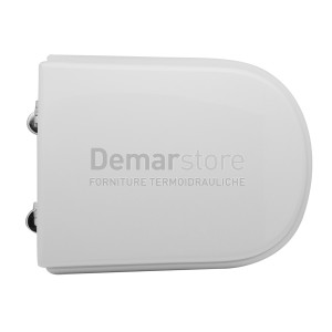 Sedile WC per Vaso in Ceramica | Cerniere Tipo A | Forma 5 | Lungh. 44-46,5 cm | Largh. 34,7 cm