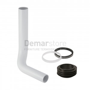 Tubo di Risciacquo a "S" PUCCI per Cassetta a Zaino | Diam. 50/40 | + Guarnizioni | 80133320