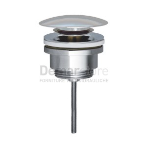 Piletta Click Clack Tonda Universale | Attacco 1"1/4 | Acciao Spazzolato