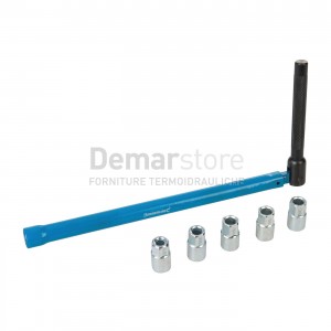 Chiave per montaggio Rubinetti + 5 Inserti
