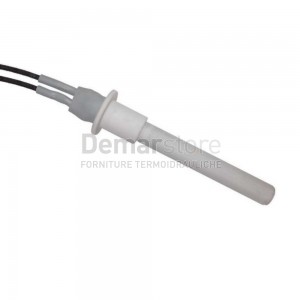 Resistenza Candeletta Stufe a Pellet | Ceramica Forata | Con Flangia | Ø 11,5 | L.96mm | W.315 | Lungh.Tot. 107mm