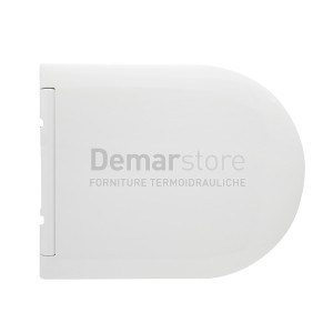 Sedile WC per Vaso in Ceramica | Forma 7 | Cerniere Tipo A e C Soft | Lungh. 39-43,5 cm | Largh. 35,5 cm