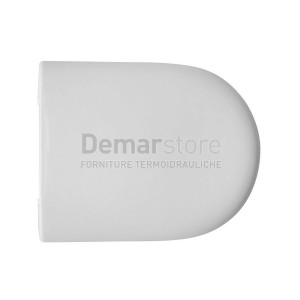 Sedile WC per Vaso in Ceramica | Forma 7 | Cerniere Tipo A e C Soft | Lungh. 42,5-47,7 cm | Largh. 36,5 cm