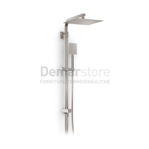 Colonna Doccia ZEUS In Acciaio Inox con Soffione Quadro D.250 mm