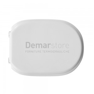 Sedile WC per Vaso in Ceramica | Forma 6 | Cerniere Tipo A | Lungh. 47-50 cm | Largh. 36 cm