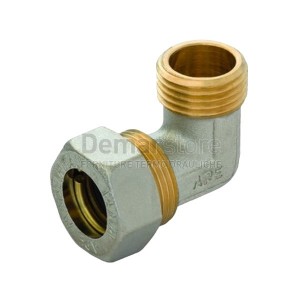 Gomito a Stringere per Tubo Rame Maschio Diam. 12 x 1/2"