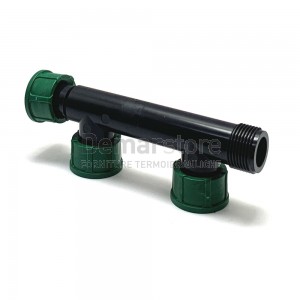 Collettore Irrigazione in PVC 1" con 2 Uscite