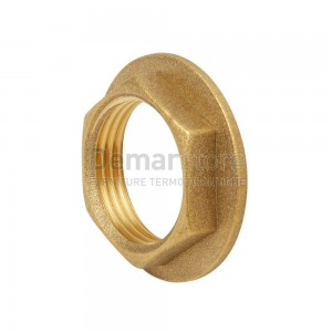 Controdado con Flangia in Ottone Giallo | Diam. 1/2"