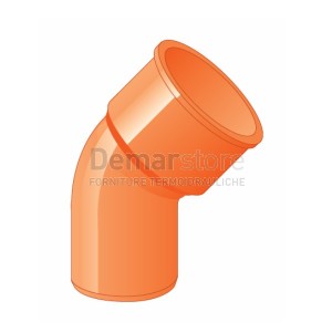 Curva Arancio PVC 45° MF Diam. 80