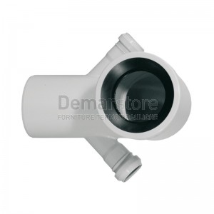Curva WC Innesto Prolungata Diam. 110 con Attacchi Laterali Diam .40