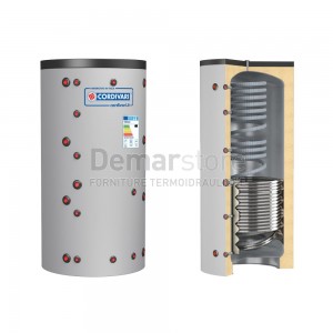 Puffer ECO-COMBI 2 VB Cordivari Riscaldamento + Scambiatore ACS e 1 Scambiatore Fisso Lt. 600
