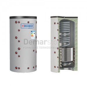 Puffer ECO-COMBI 2 VC Cordivari Riscaldamento + Scambiatore ACS e 1 Scambiatore Fisso Lt. 800