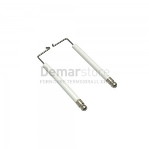 Elettrodo di Accensione per Caldaie a Gasolio Ø.6,0 mm | L.57 mm | Attacco 6 mm (Coppia DX-SX)