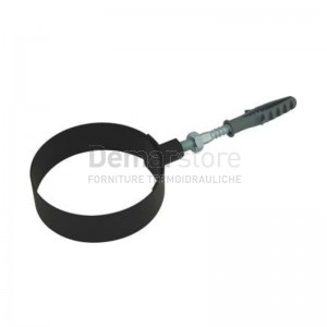 Fascetta Murale Nera Serraggio Rapido Ø80 per Stufe a Pellet