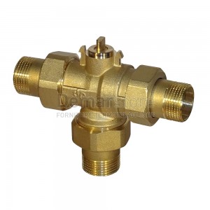 Corpo Valvola De Pala | 3 Vie | MIX LATERALE | con Bocchettoni | M 1" | F43B4L