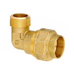 Gomito in Ottone Maschio per Tubo in Polietilene | Diam. 25 x 3/4"