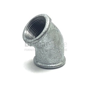 Gomito Zincato 45° FF 1/2"
