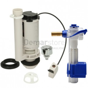 Kit Batteria + Galleggiante Fluidmaster per Cassetta Monoblocco a  Doppio Scarico | K-747E-035
