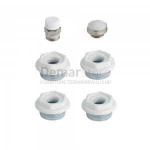 Kit Tappi per Radiatori Alluminio + Valvolino 1"x1/2"