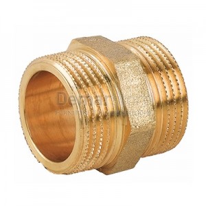 Nipplo in Ottone Giallo Maschio 3/8"