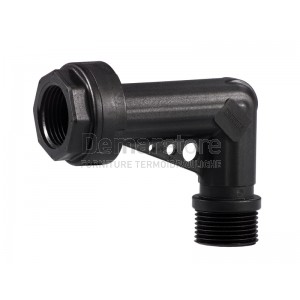 Raccordo a bocchettone Curvo in PVC M.1" x F.1" girevole