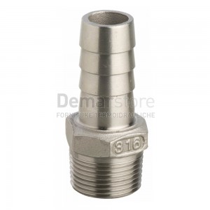 Portagomma in Acciaio Inox AISI 316 Maschio 3/4"x20