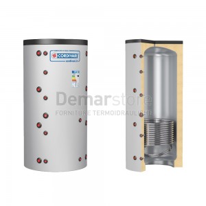 PUFFER 1 VB Cordivari per Riscaldamento con 1 Scambiatore Fisso Lt. 500