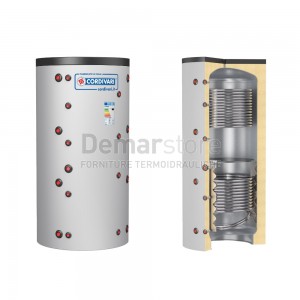 PUFFER 2 VB Cordivari per Riscaldamento con 2 Scambiatori Fissi Lt. 600