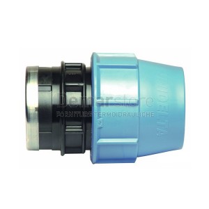 Raccordo Diritto Femmina in PP Unidelta PN16 per Tubo in Polietilene Diam. 50 x 1"1/2