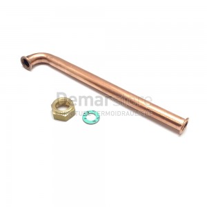 Raccordo Rame con Cartella e Dado Curvo-Diritto Diam. 18 x 3/4"