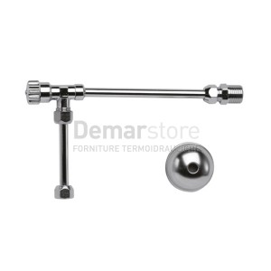  Rubinetto Cassetta Cromato con Tubetti e Rosetta M.1/2"