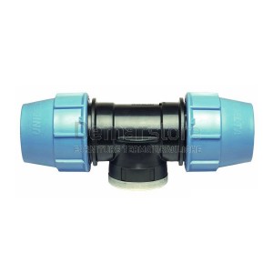 Tee Femmina in PP Unidelta PN16 per Tubo in Polietilene Diam. 50 x 1"1/2