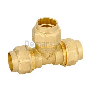 Tee in Ottone per Tubo in Polietilene | Diam. 32