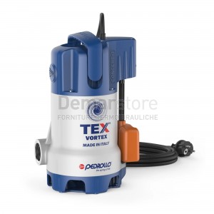 Elettropompa | PEDROLLO | Acque Sporche | Monofase | TEX 2 VORTEX | l/min. 220 | H.max mt. 8,3 | Hp 0.5