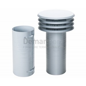 Torrino Esalatore Telescopico Bianco D.150