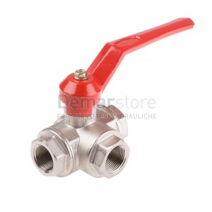 Valvola a Sfera 3 Vie Passaggio a "L" Femmina | Diam.3/4"